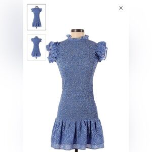 French connection blue floral mini EUC